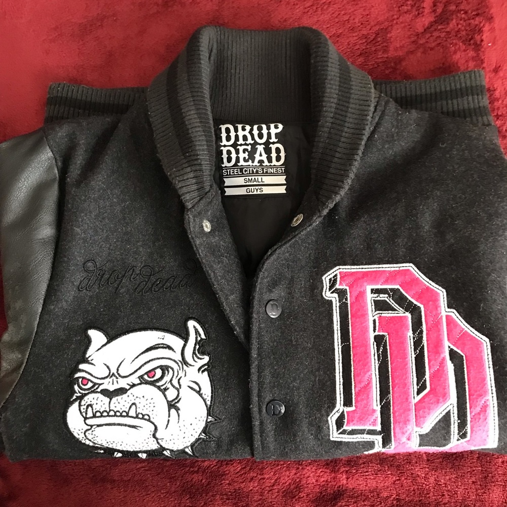 Men’s Drop Dead Varsity Jacket RARE